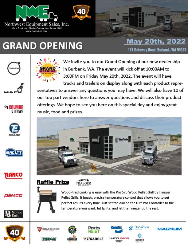 Events Northwest Equipment Sales, Inc. ID, OR, WA Dealer for Mack Trucks, Volvo Trucks