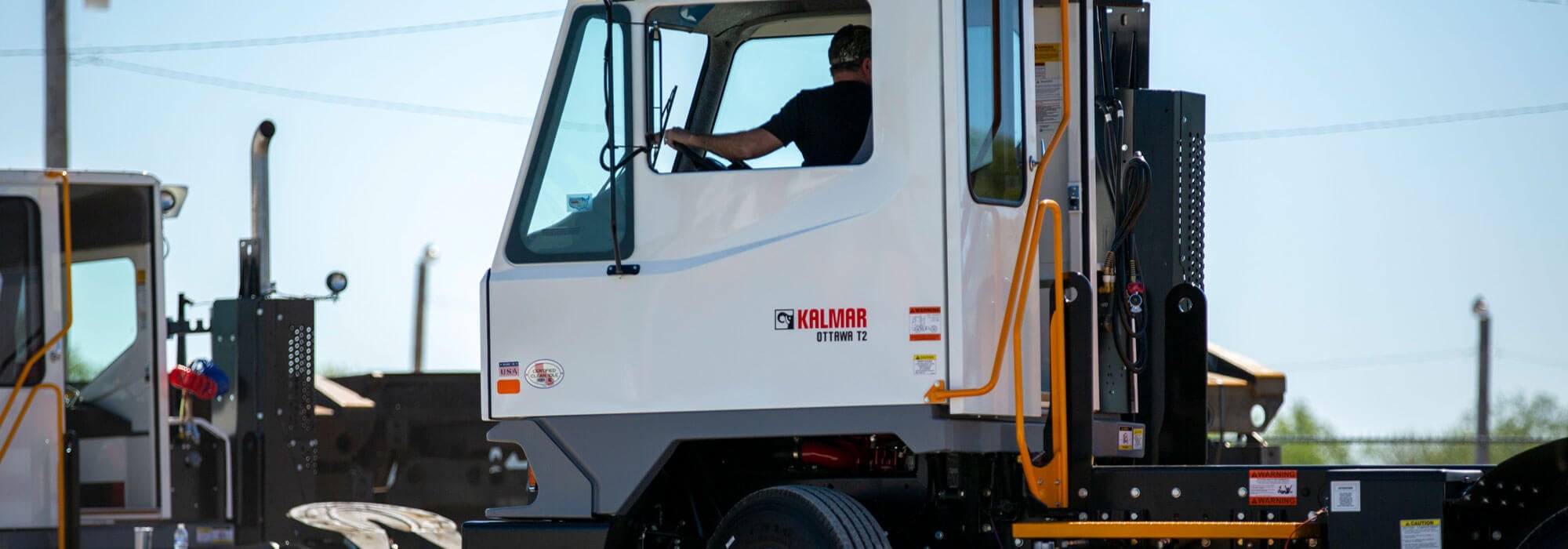 Man Driving Kalmar Cab