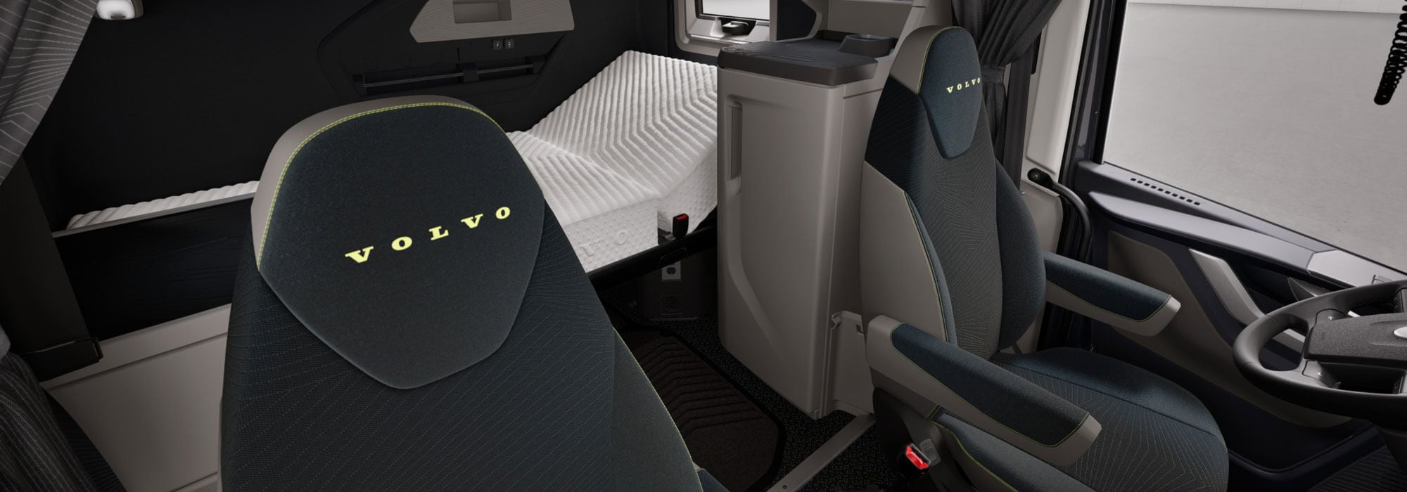Interior of Volvo Cab