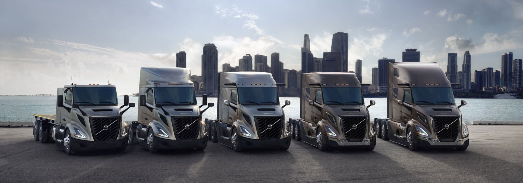 Line of Volvo Cabs and Sleepers
